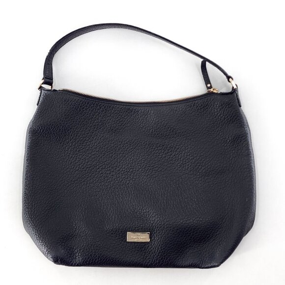 KATE SPADE Black Pebble Leather Shoulder Bag Black - Picture 2 of 4